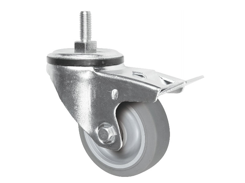 Swivel Caster With Brake For Heavy Duty Instrumental