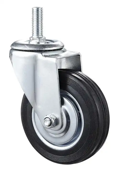 Heavy-Duty Solid Rubber Caster Wheels for Warehouse Trolleys